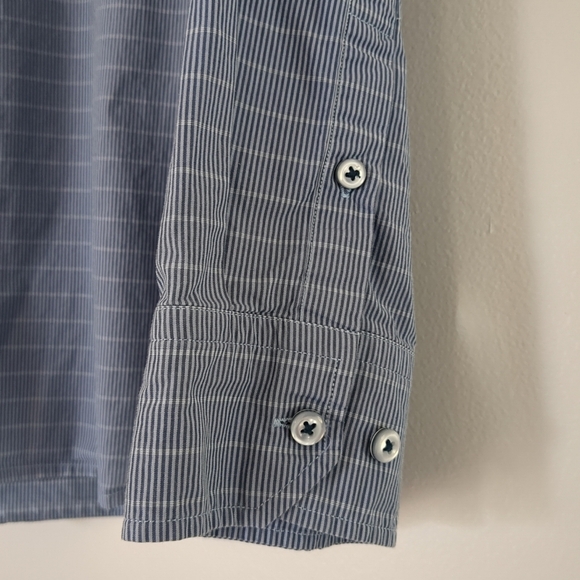Tommy Bahama Button Down Shirt Mens Medium Clour Block Striped Casual Office - Picture 3 of 11